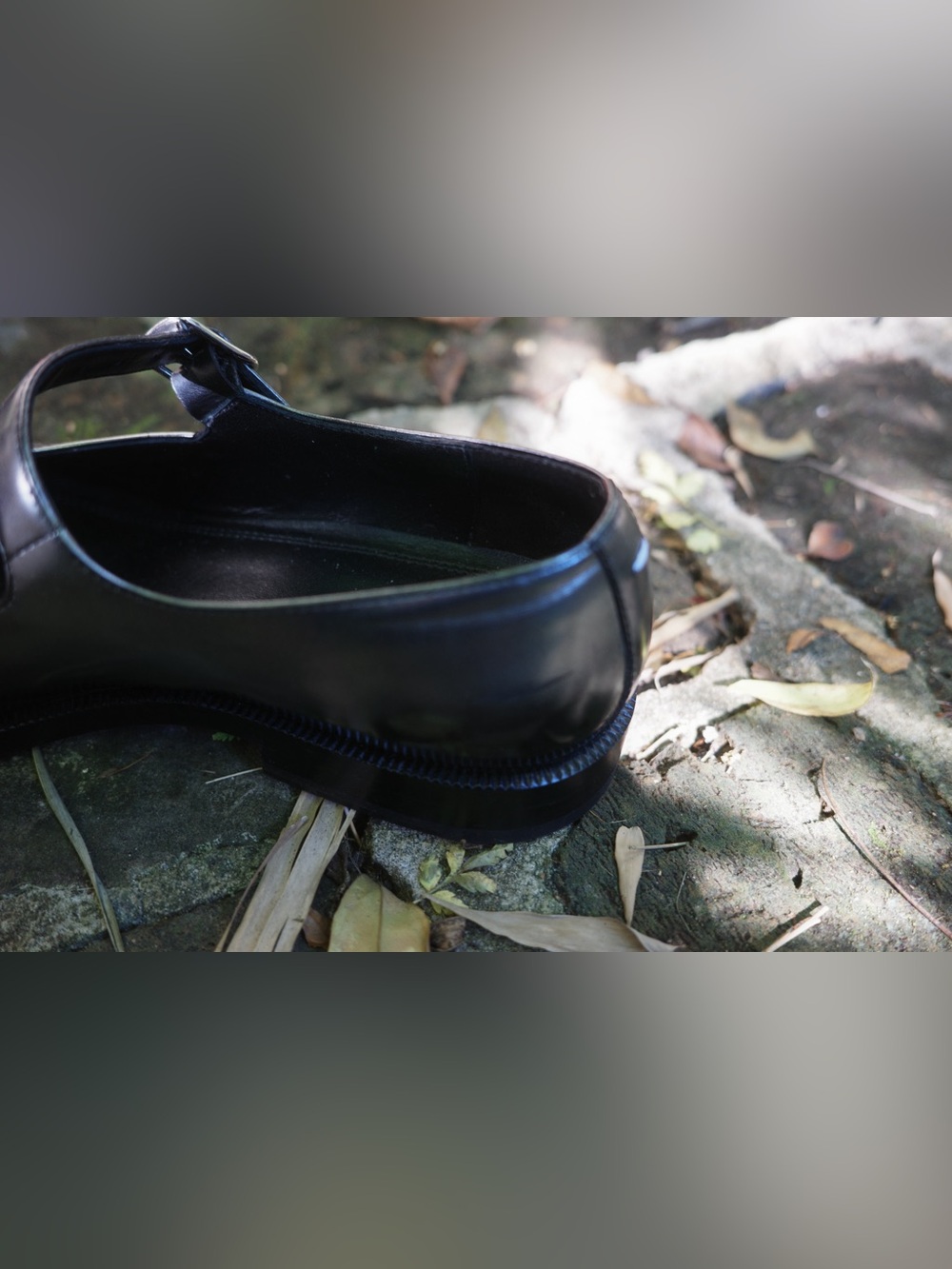 Maison Martin Margiela Black/Silver Leather Tabi Mary Jane Strap Loafers - Picture 6 of 6